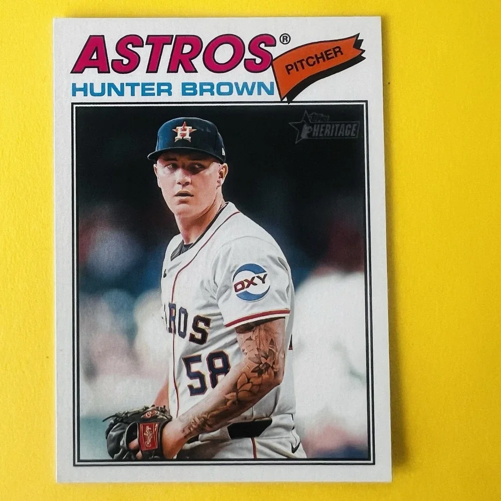 2026 Topps Heritage‎ Baseball Hunter Brown #170 Houston Astros Base